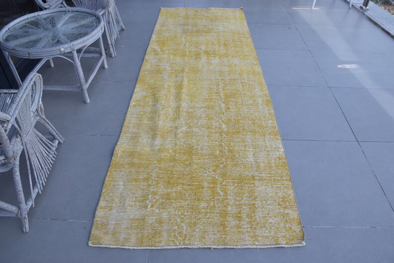 Turkish Rug, Vintage Rug, Runner Rug, Home Decor Rug, 39x115 inches Yellow Rug, Handmade Stair shops Rug, Handwoven Corridor Rugs, 6872