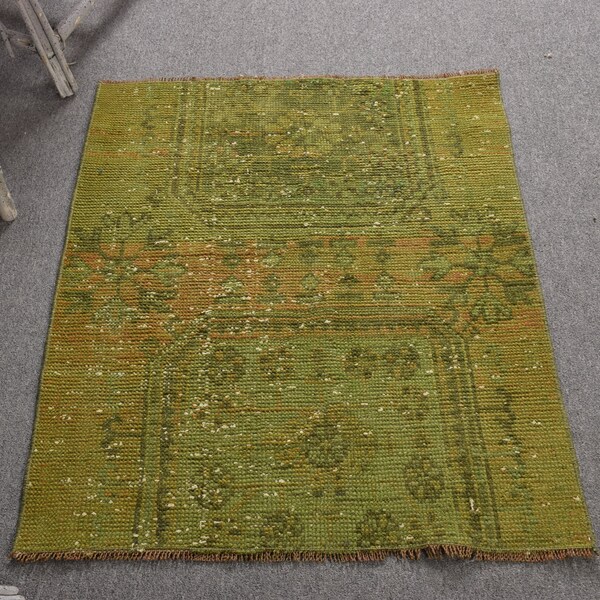 Green Overdyed Rug Etsy