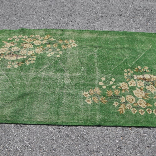 Vintage Rug, Turkish Rug, Area Rug, Home Decor Carpet, 46x80 inches shops Green Rug, Tribal Floor Rugs, Handwoven Indoor Carpet, 7192