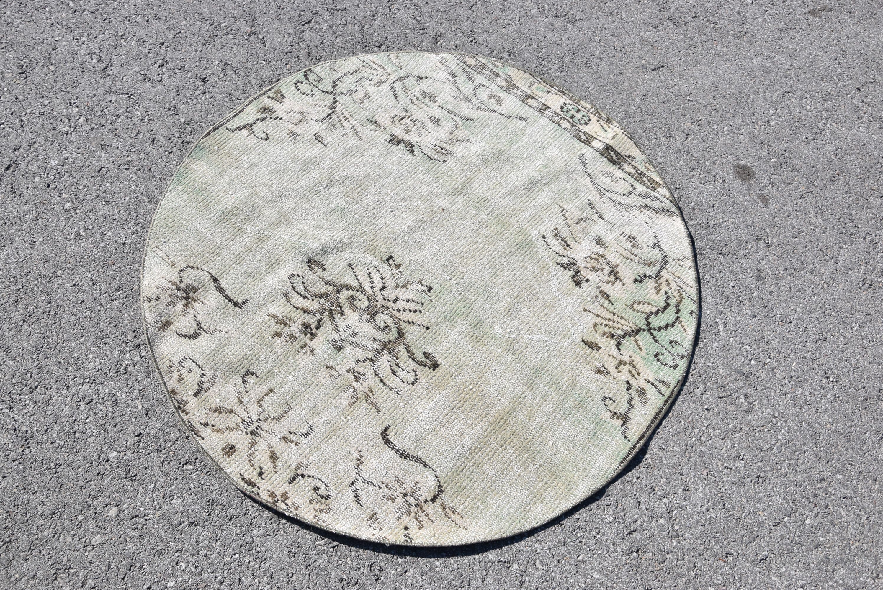 Turkish Rug Muted Rug 3.6x3.6 feet Vintage Rug Small Rug Etsy