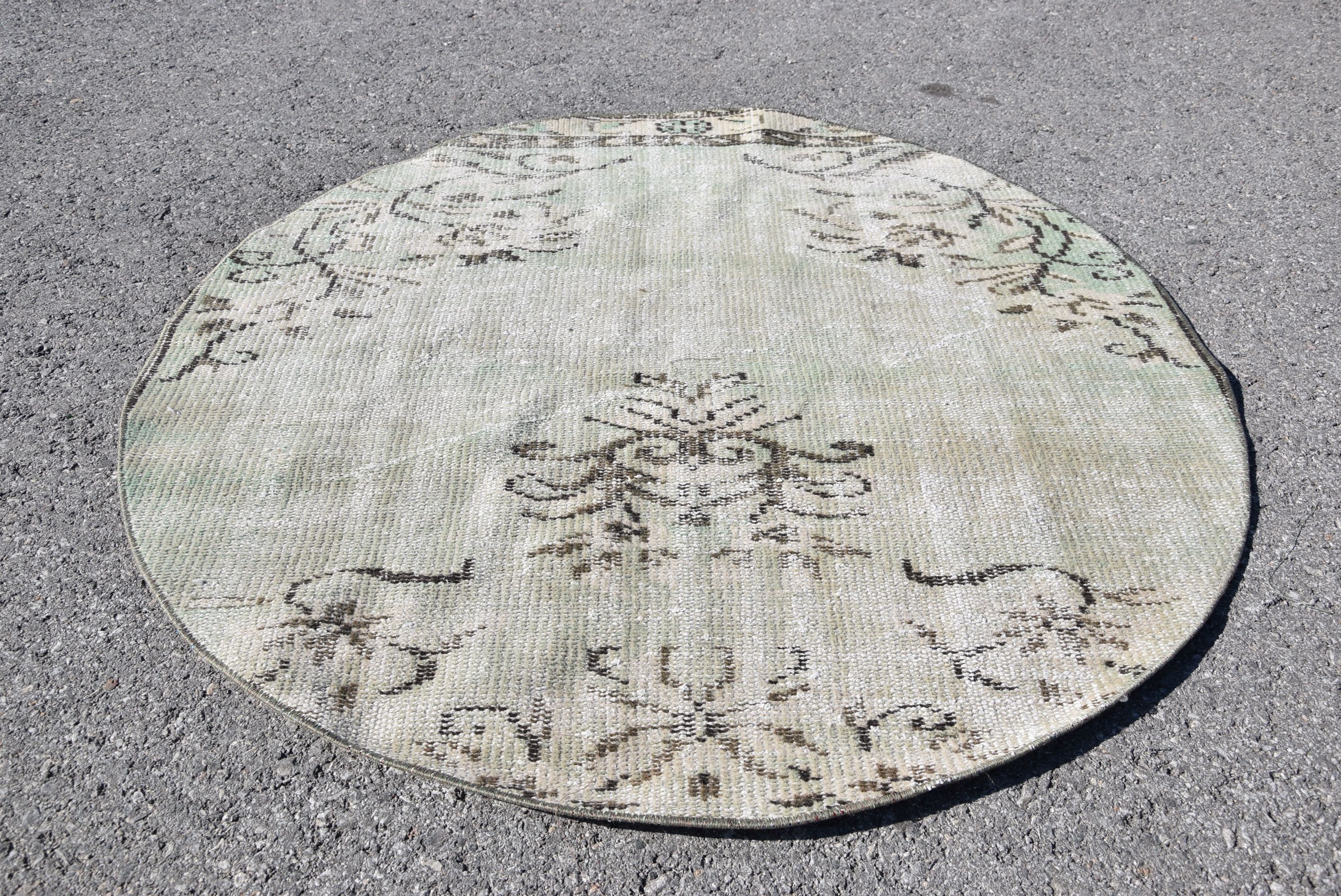 Turkish Rug Muted Rug 3.6x3.6 feet Vintage Rug Small Rug Etsy