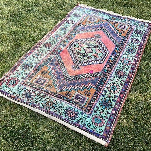 Runner Rug Turkish Rug Oushak Rug Handmade Rug Anatolian Rug Boho Rug Bohemian Rug Area Rug Moroccan Rug Handicraft Rug Vegetable Dyed