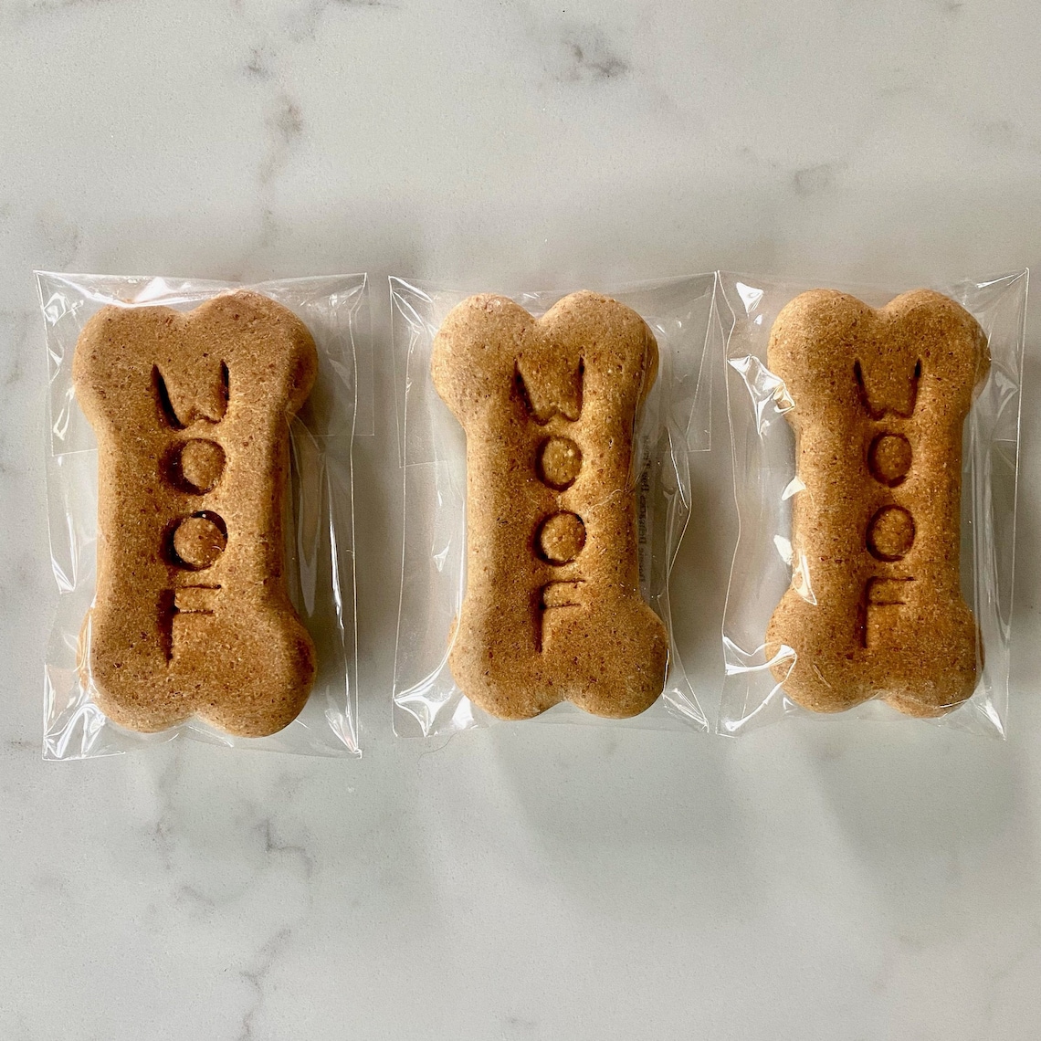 WOOF 3 Inch Bone Peanut Butter Dog Treats All Natural Dog Etsy