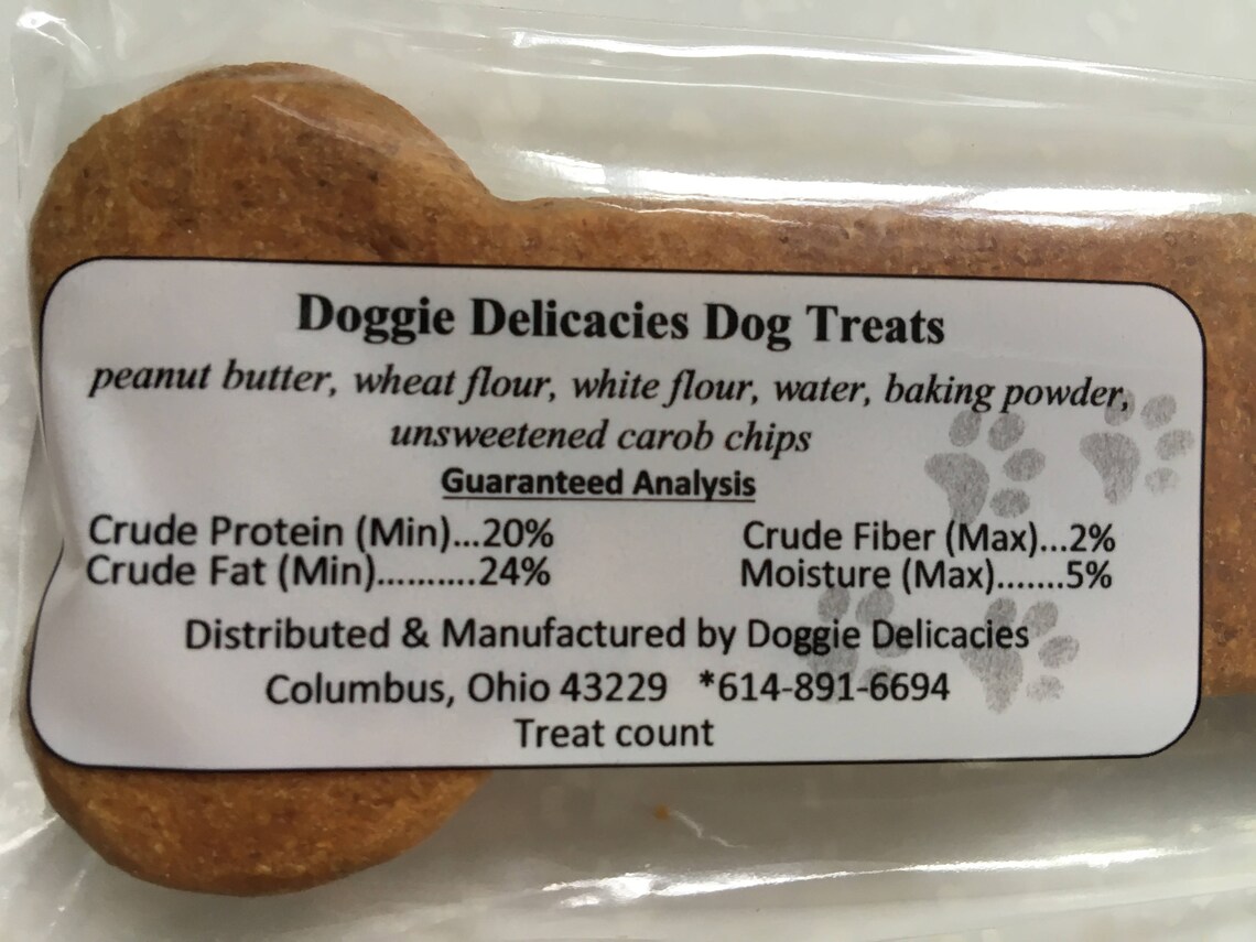CUSTOM NAMES Peanut Butter Dog Treats All Natural Dog Etsy