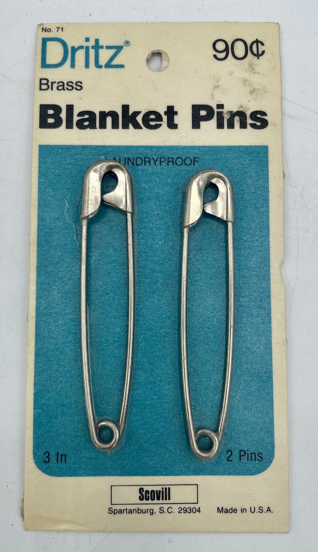 Vintage Dritz Brass Blanket Pins New Old Stock NOS Etsy