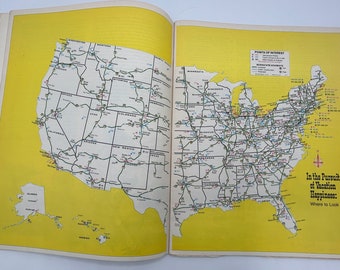 Vintage 1977 Rand McNally Road Atlas & Travel Guide 1970s United States Mexico Compliments of Colonial Penn Insurance Company