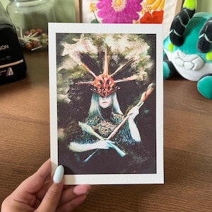Dark Moon God - Art Print: Stylized Oil Painting Illustration