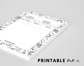 Fillable D&D 5e Item Cards: A6 Template (Digital Download)