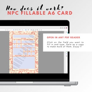 Fillable Custom NPC Cards // RPG Digital Download // Dungeons and Dragons Printable Template ...