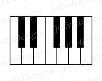 Piano Keys Svg Etsy