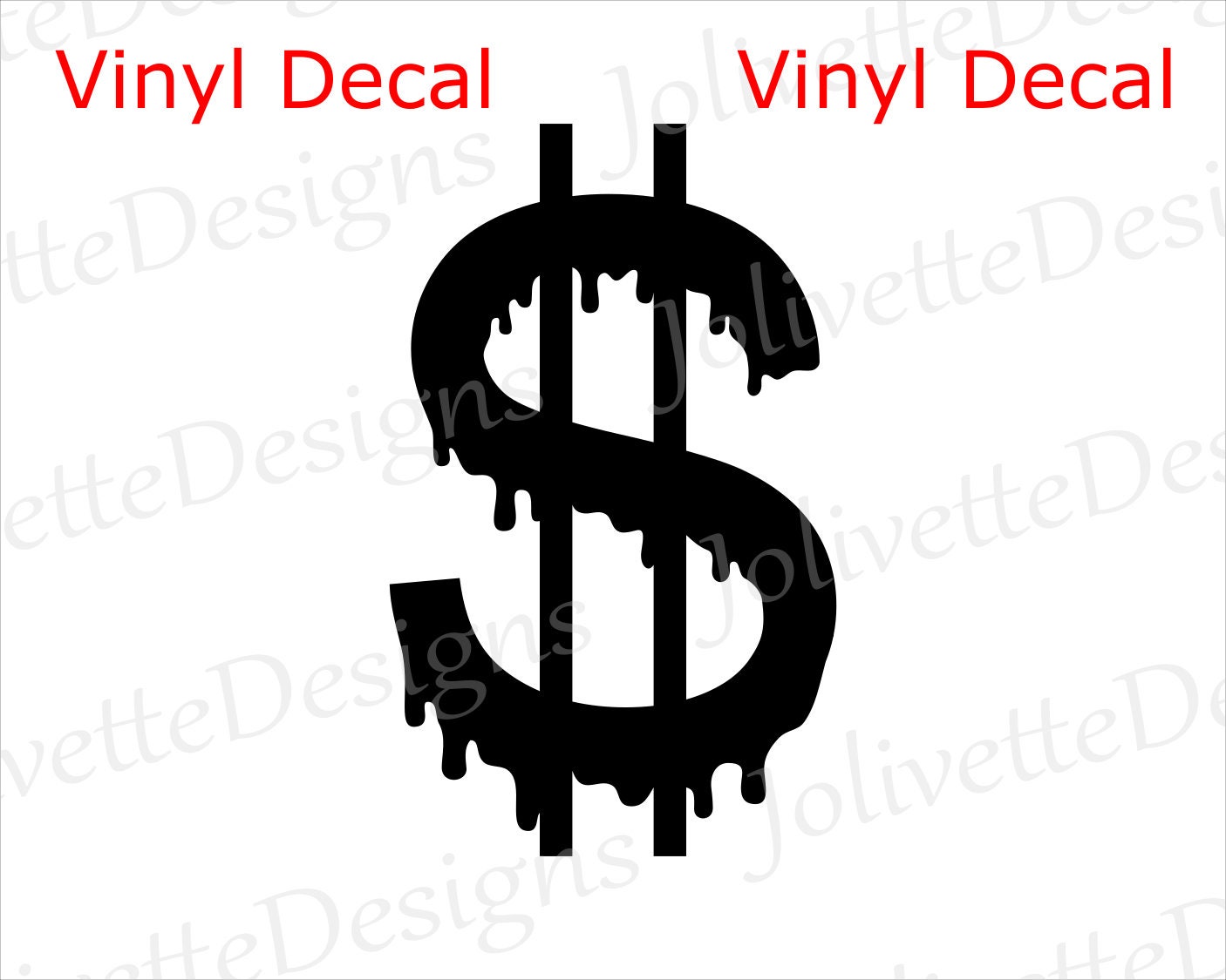 Cool Dollar Sign Paint Drip Money Graffiti Decal Car Etsy