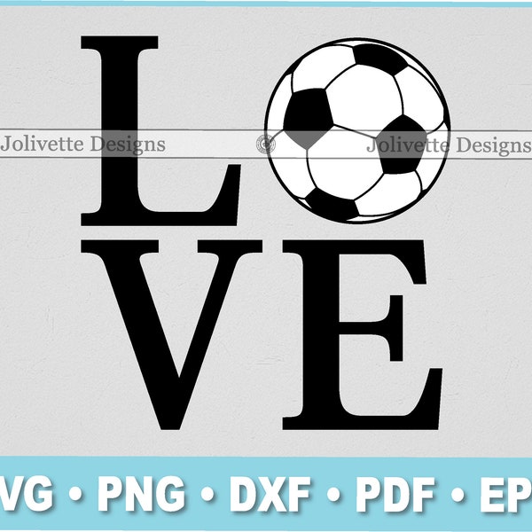 Love, Soccer, Sports, Ball, Clip Art, Clipart, Design, Svg Files, Png Files, Eps, Dxf, Pdf Files, Silhouette, Cricut, Cut File