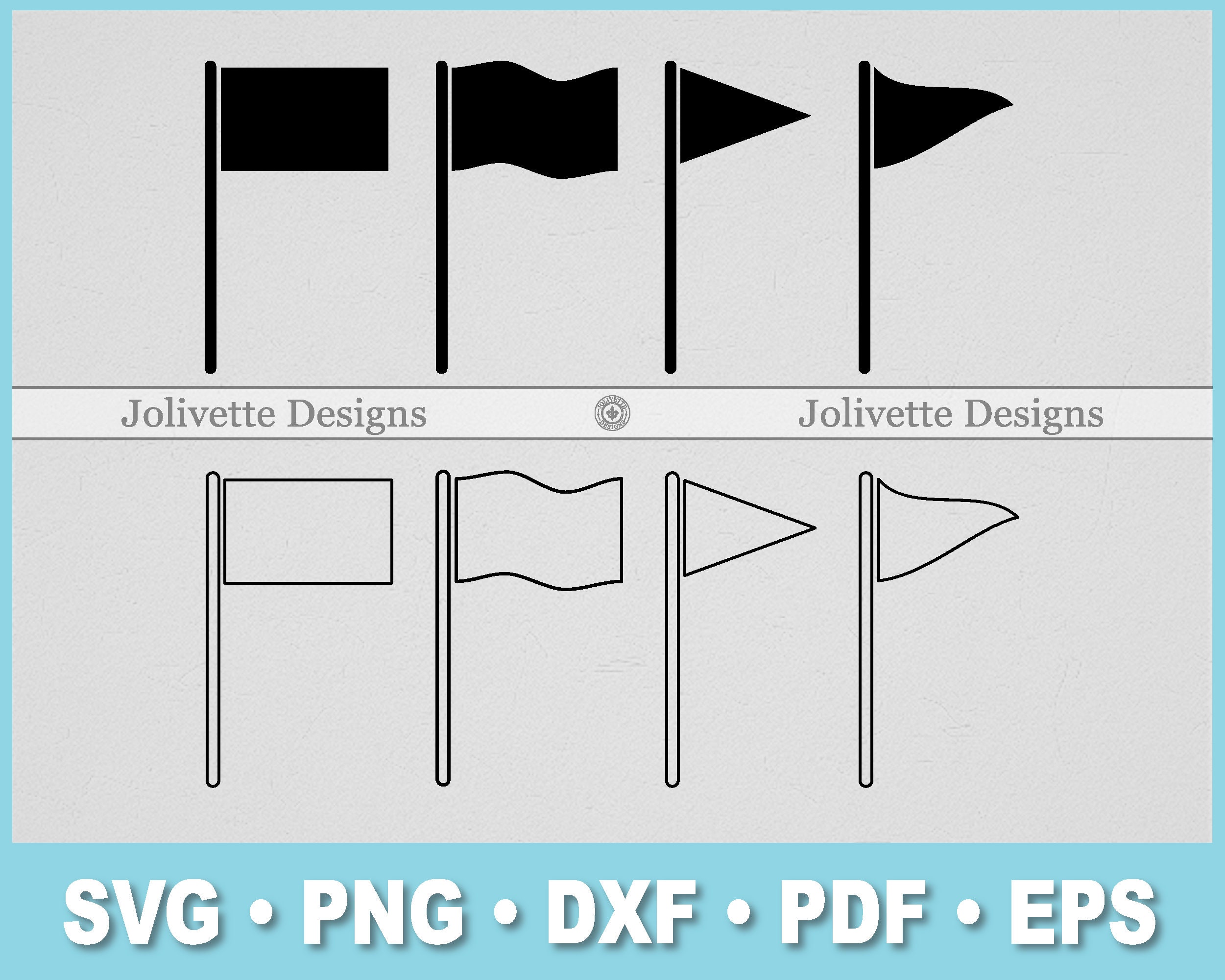 Flag, Pole, Flags, Wavy, Simple Flag, Clip Art, Clipart, Design, Svg Files,  Png Files, Eps, Dxf, Pdf Files, Silhouette, Cricut, Cut File - Etsy