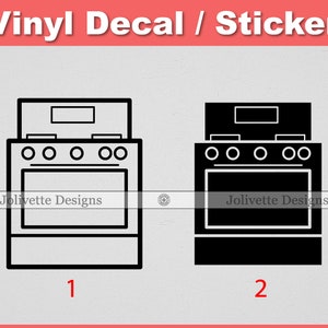 Stove, Oven, Kitchen, Appliance, Cooking, Chef, Decal, Car Decal, Laptop Decal, Yeti Decal, Sticker, Vinyl