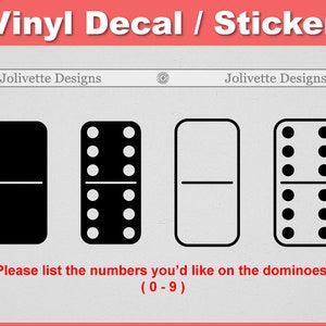 Dominoes, Bones, Tile, Domino, Game, Decal, Car Decal, Laptop Decal, Yeti Decal, Sticker, Vinyl