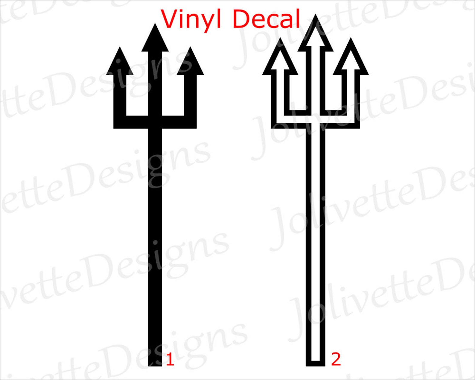 Pitchfork Trident Devil Decal Car Decal Laptop Decal Etsy