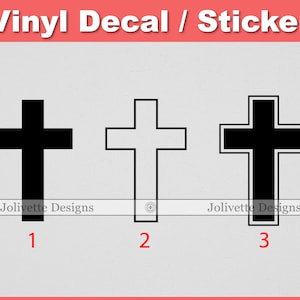 Simple Cross, Religion, Religious, Crosses, Decal, Car Decal, Laptop Decal, Yeti Decal, Sticker, Vinyl