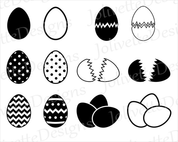 Ei Ostereier Rissige Ei Chevron Polka Dot Clipart Etsy