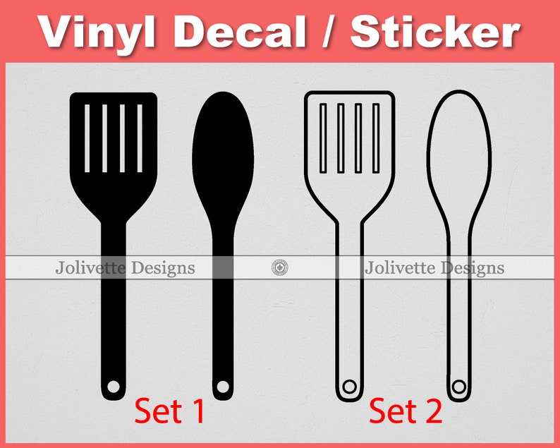 Spoon Inside Sticker Spatula, Spoon, Utensils, Cooking, Chef, Kitchen, Decal, Car Decal ...