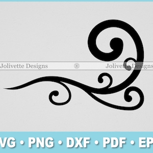 Swirl SVG Cut File, Swoosh Flourish sign, Cut (2397653)