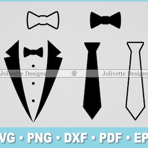 Cravatta, Papillon, Smoking, Completo, ClipArt, Clipart, Design, File in formato Svg, File Png, Eps, Dxf, File Pdf, Silhouette, Cricut, File di taglio