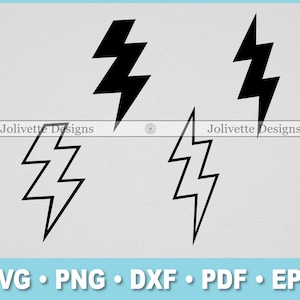 Lightning, Lightning Bolt, Bolts, Thunder, Storm Clip Art, Clipart, Design, Svg Files, Png File, Eps, Dxf, Pdf, Silhouette, Cricut, Cut File