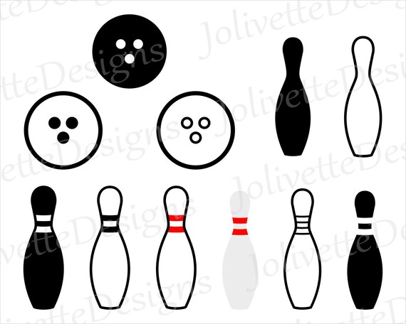 Bowling Bowling Ball Bowling Pin Sport Clip Art Clipart - Etsy