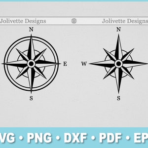 Nautical Compass, Directions, Sailor, Clip Art, Clipart, Design, Svg Files, Png Files, Eps, Dxf, Pdf Files, Silhouette, Cricut, Cut File
