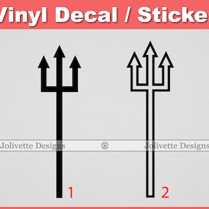 Pitchfork, Trident, Devil, Decal, Car Decal, Laptop Decal, Yeti Decal, Sticker, Vinyl