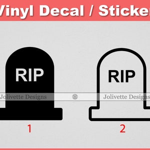Tombstone, Headstone, Gravestone, RIP, Grave, Decal, Car Decal, Laptop Decal, Yeti Decal, Sticker, Vinyl