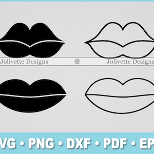Lips, Mouth, Kiss Clip Art, Clipart, Design, Svg Files, Png Files, Eps, Dxf, Pdf Files, Silhouette, Cricut, Cut File