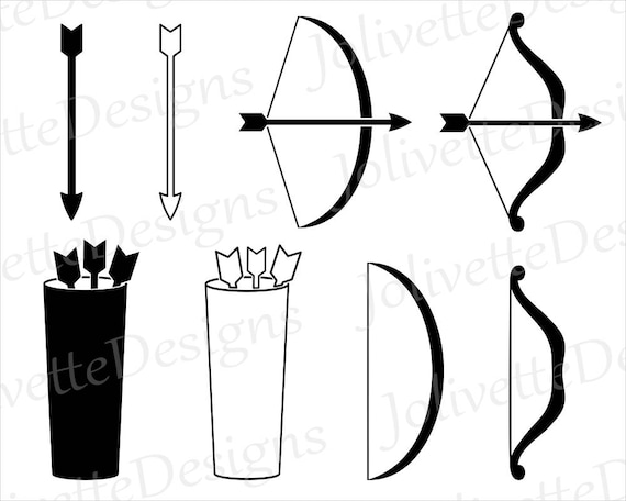 Download Bow Arrow Quiver Archer Archery Feather String Clip Art Clipart Design Svg Files Png Eps Dxf