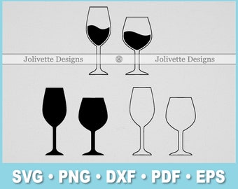 Wine, Wine Glass, Glasses, Clip Art, Clipart, Design, Svg Files, Png Files, Eps Files, Dxf Files, Pdf Files, Silhouette Files, Cricut, Cut