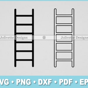 Ladder, Stap, Spoor, Klim Clip Art, Clipart, Ontwerp, Svg-bestanden, Png-bestanden, Eps, Dxf, Pdf-bestanden, Silhouet, Cricut, Bestand knippen
