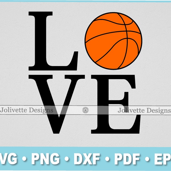 Love, Basketball, Sports, Ball, Clip Art, Clipart, Design, Svg Files, Png Files, Eps, Dxf, Pdf Files, Silhouette, Cricut, Cut File