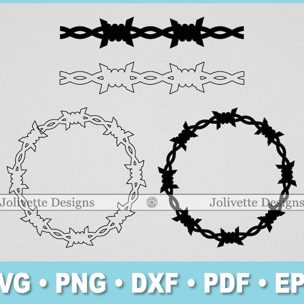 Barbed Wire, Barb, Spike, Fence, Clip Art, Clipart, Design, Svg Files, Png Files, Eps, Dxf, Pdf Files, Silhouette, Cricut, Cut File