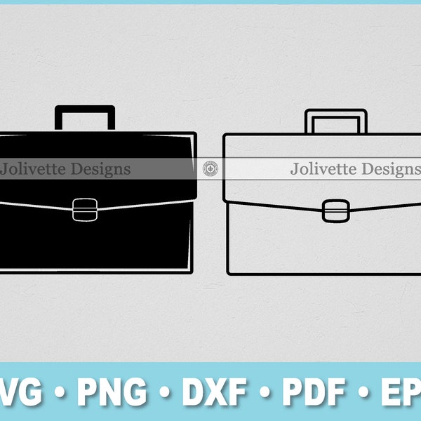 Briefcase, Satchel, Case, Bag, Business Clip Art, Clipart, Design, Svg Files, Png Files, Eps, Dxf, Pdf Files, Silhouette, Cricut, Cut File