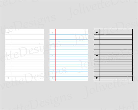 Paper School Notebook Writer Clip Art Clipart Design | Etsy