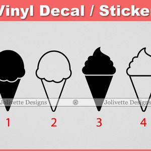 Ice Cream, Swirl, Scoop, Frozen, Dessert, Decal, Car Decal, Laptop Decal, Yeti Decal, Sticker, Vinyl