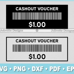 Casino Cashout Voucher, Gambling, Money, Clip Art, Clipart, Design, Svg Files, Png Files, Eps, Dxf, Pdf Files, Silhouette, Cricut, Cut File