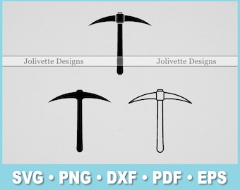 Pickaxe, Pick Axe, Mining, Mine, Miner, Tool, Clip Art, Clipart, Design, Svg Files, Png Files, Eps, Dxf, Pdf Files, Silhouette, Cricut, Cut