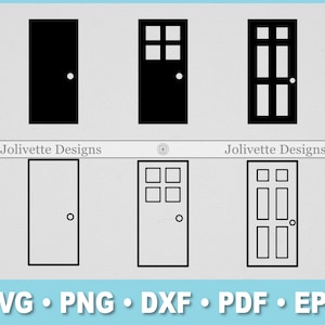 Porta, janela, casa, maçaneta, clip art, clipart, design, arquivos Svg, arquivos Png, Eps, Dxf, arquivos PDF, silhueta, Cricut, arquivo cortado