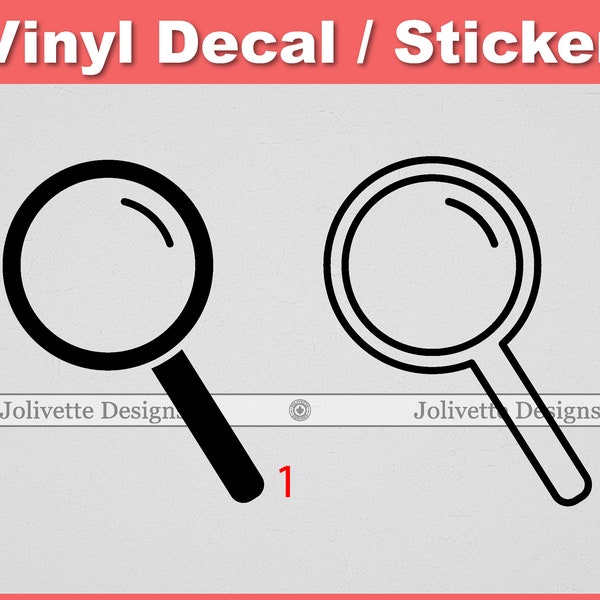 Magnifying Glass, Detective, Spyglass, Mirror, Decal, Car Decal, Laptop Decal, Yeti Decal, Sticker, Vinyl