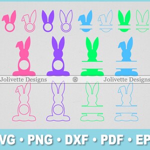 Rabbit, Bunny, Easter, Monogram, Spring, Clip Art, Clipart, Design, Svg Files, Png Files, Eps, Dxf, Pdf, Silhouette, Cricut, Cut File