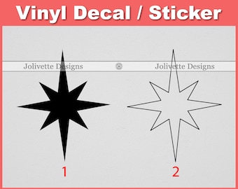 Christmas Star, North Star, Jesus, Religion, Religious Decal, Car Decal, Laptop Decal, Yeti Decal, Sticker, Vinyl