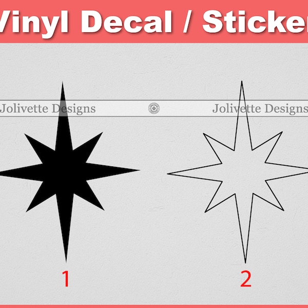 Christmas Star, North Star, Jesus, Religion, Religious Decal, Car Decal, Laptop Decal, Yeti Decal, Sticker, Vinyl