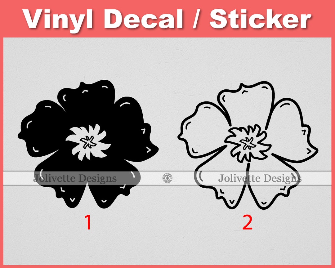 Flower, Pansy, Petal, Flowers, Plant, Decal, Car Decal, Laptop Decal, Yeti Decal, Sticker, Vinyl