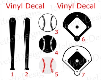 Baseball Bat Sticker | Etsy