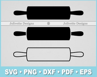 Nudelholz, Küche, Bäckerei, Koch, Koch, Clip Art, Clipart, Design, SVG-Dateien, Png-Dateien, Eps, Dxf, Pdf-Dateien, Silhouette, Cricut, Cut File