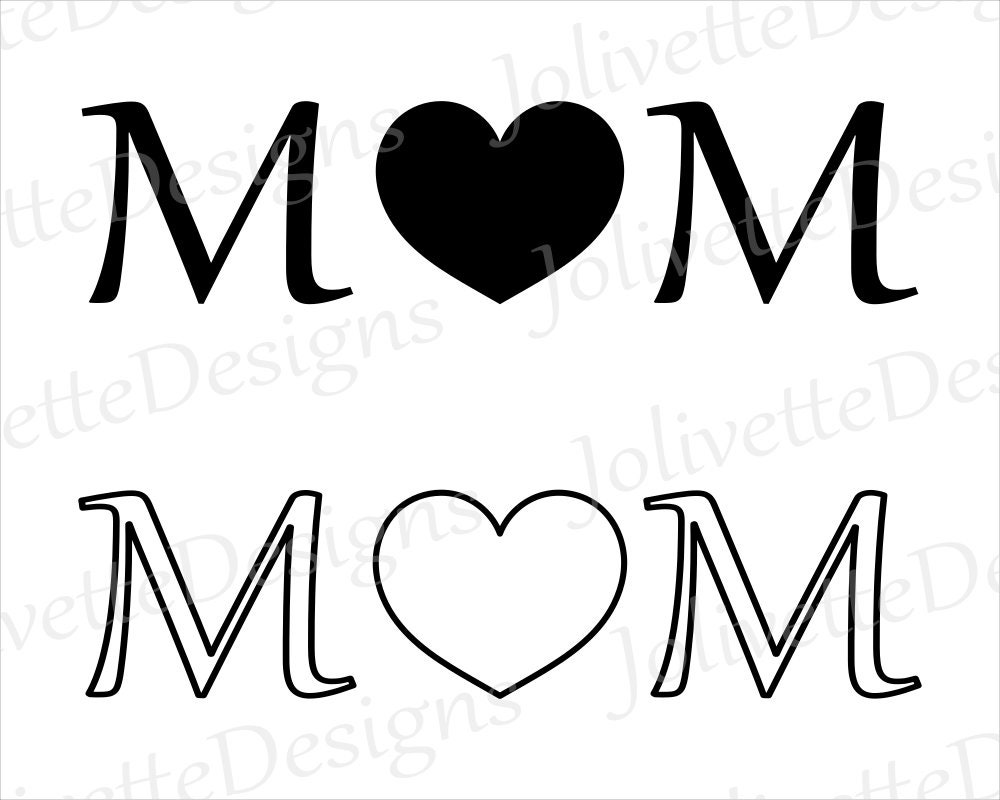 Clipart Of Hearts With Mom